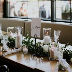 Table number stands for wedding shower etc